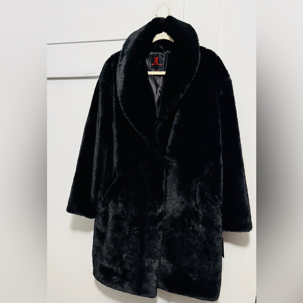 Vintage Adrienne Landau Ebony Faux Fur